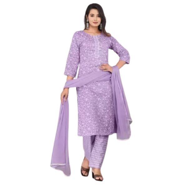 Zohra Kurta – Soft Lavender Long Cotton Kurta